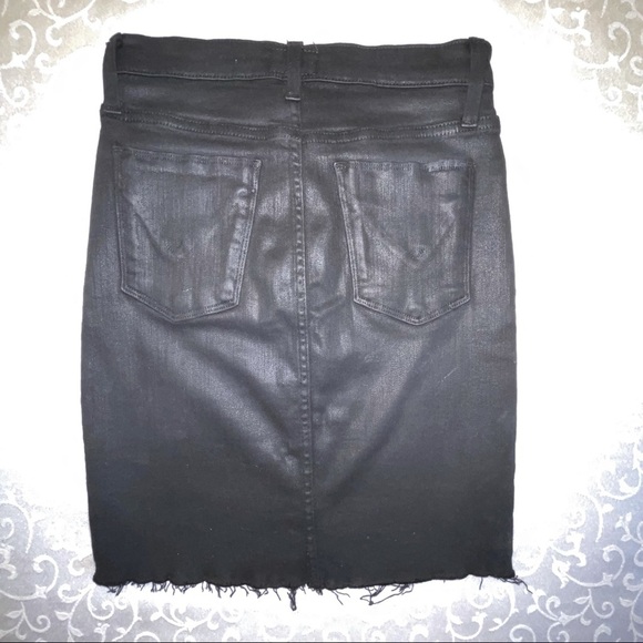 Hudson Jeans Robbie Mid-rise Pencil Mini Skirt With Raw Hem - Picture 5 of 16
